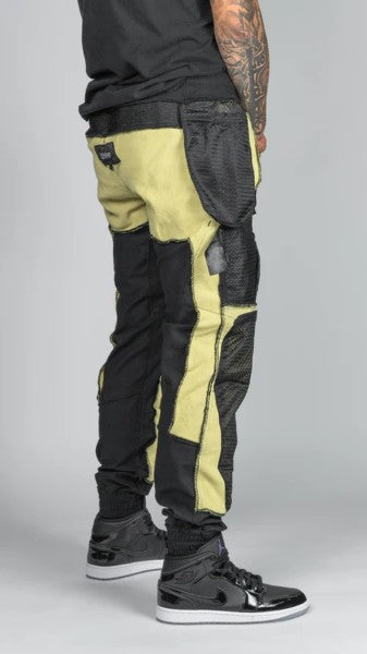 Ride Rich Unit 16 Armoured Denim Cargo Motorcycle Joggers - Black